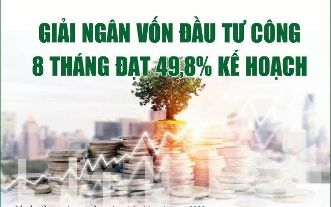 infographics 8 thang giai ngan von dau tu cong ca nuoc dat 509 557 5 ty dong