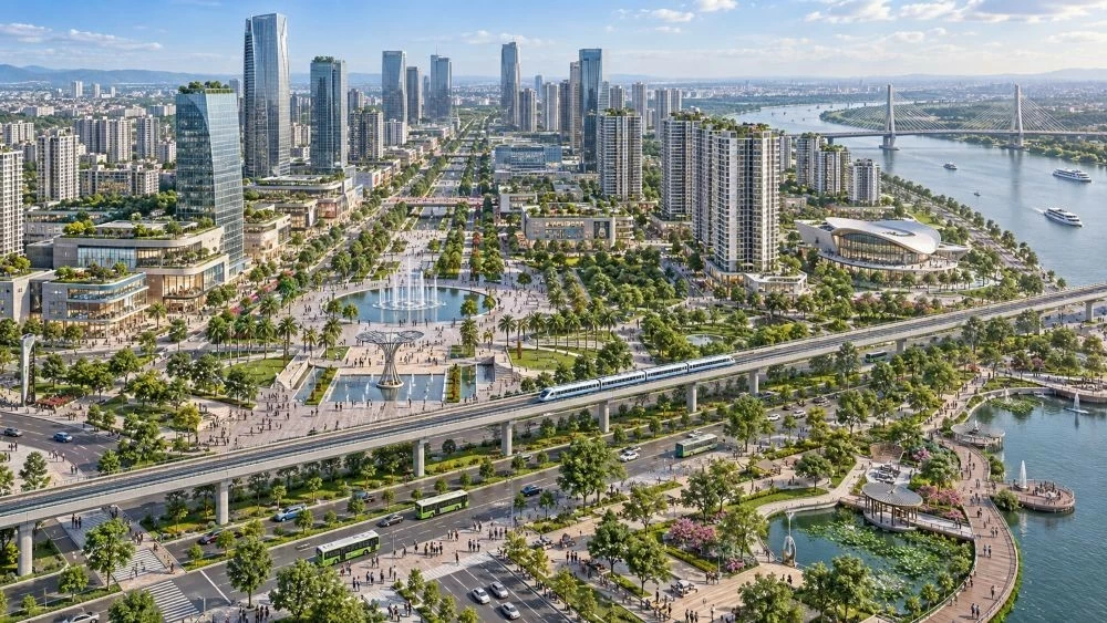Phối cảnh Khu đô thị hỗn hợp Nam Sông Đuống