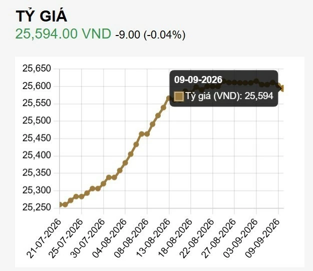 Tỷ giá USD hôm nay (9/9): Tỷ giá trung tâm rời mốc 25.600 đồng, kỳ vọng ECB tăng lãi suất gây sức ép lên USD
