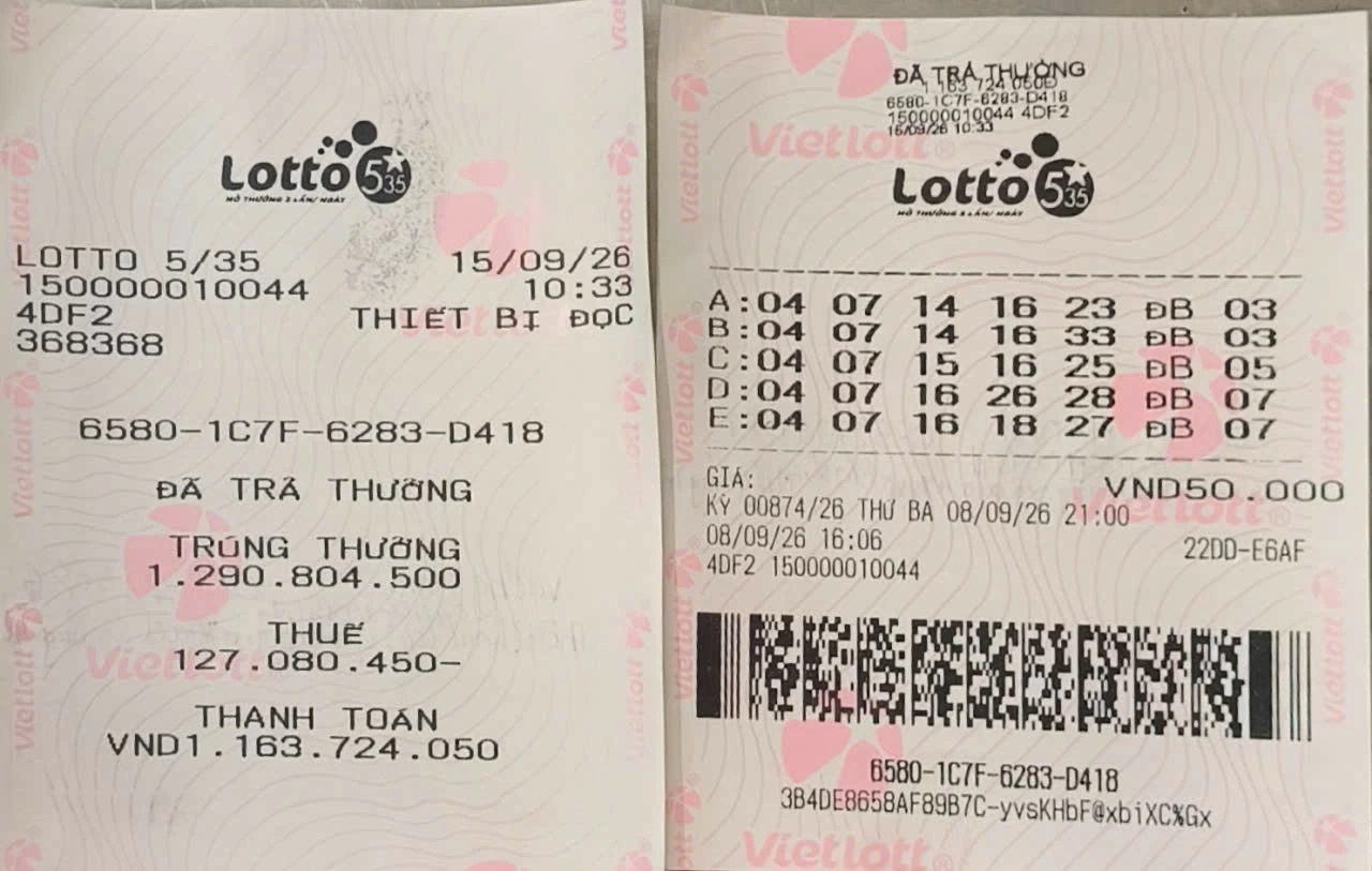 Người đàn ông tại Quảng Trị hai lần trúng giải thưởng tỷ đồng từ xổ số quay nhanh Lotto 5/35 của Vietlott Người đàn ông tại Quảng Trị hai lần trúng giải thưởng tỷ đồng từ xổ số quay nhanh Lotto 5/35 của Vietlott