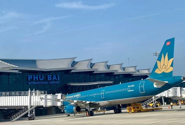Nhà ga T2 Cảng hàng không quốc tế Phú Bài hiện hữu. (Ảnh: VNA).