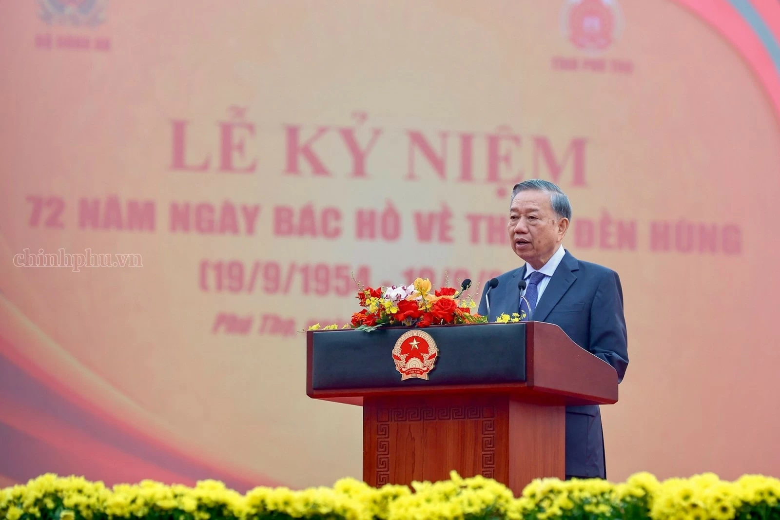 Tổng Bí thư, Chủ tịch nước Tô Lâm dự Lễ kỷ niệm 72 năm Ngày Bác Hồ về thăm Đền Hùng và khánh thành Tượng đài “Bác Hồ với ngày hội non sông”