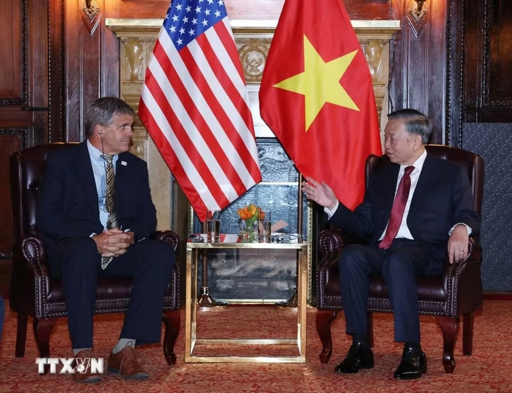 Tổng Bí thư, Chủ tịch nước Tô Lâm tiếp Quyền Giám đốc Cơ quan Thương mại và Phát triển Hoa Kỳ Tổng Bí thư, Chủ tịch nước Tô Lâm tiếp Quyền Giám đốc Cơ quan Thương mại và Phát triển Hoa Kỳ