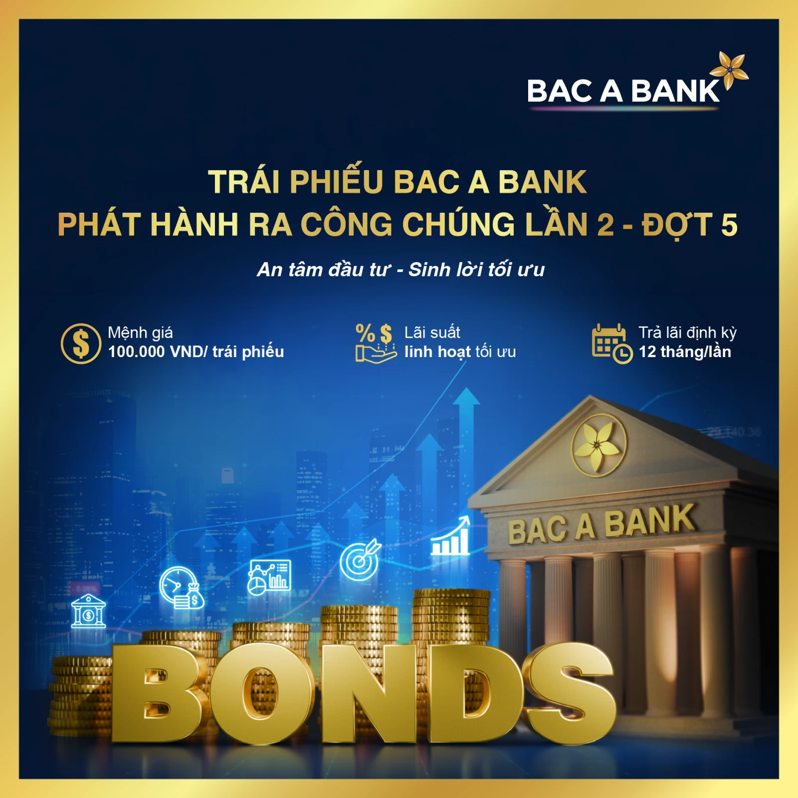BAC A BANK tiếp tục chào bán trái phiếu ra công chúng, đa dạng lựa chọn đầu tư BAC A BANK tiếp tục chào bán trái phiếu ra công chúng, đa dạng lựa chọn đầu tư