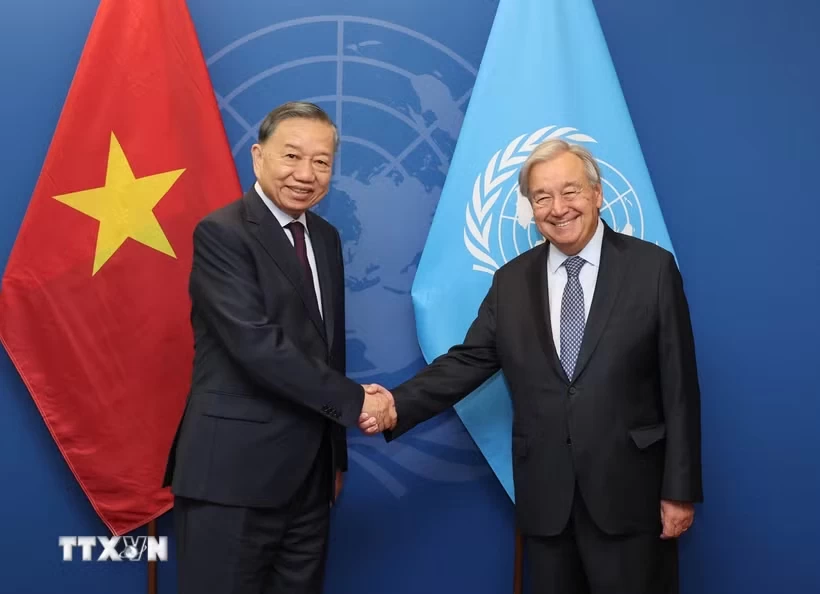 Tổng Bí thư, Chủ tịch nước Tô Lâm gặp Tổng Thư ký Liên Hợp Quốc António Guterres Tổng Bí thư, Chủ tịch nước Tô Lâm gặp Tổng Thư ký Liên Hợp Quốc António Guterres