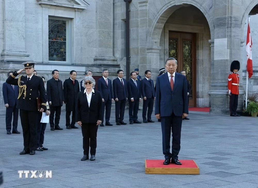 Lễ đón Tổng Bí thư, Chủ tịch nước Tô Lâm thăm cấp Nhà nước tới Canada Lễ đón Tổng Bí thư, Chủ tịch nước Tô Lâm thăm cấp Nhà nước tới Canada
