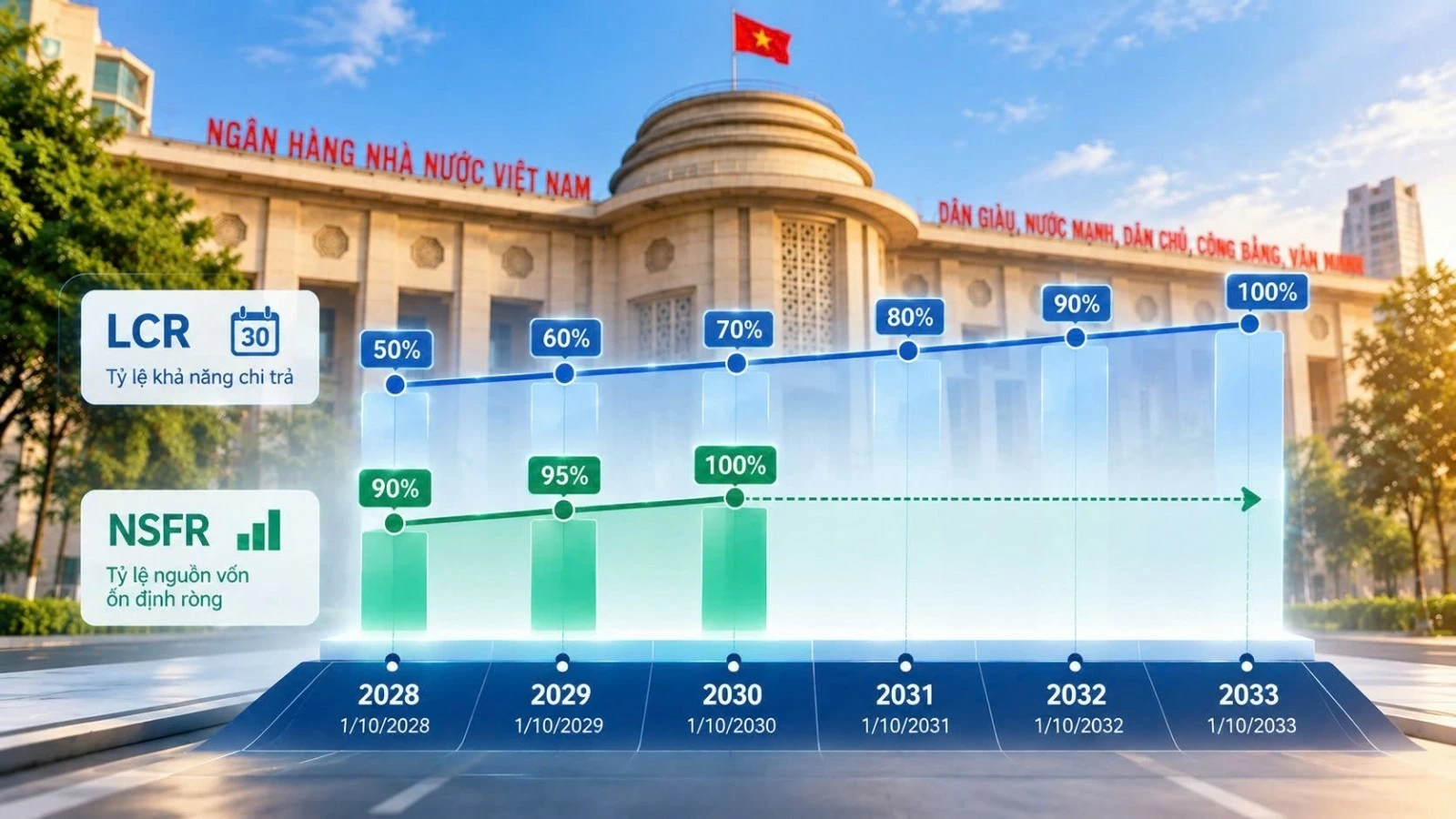 LCR và NSFR: Bước chuyển mới trong quản trị thanh khoản ngân hàng