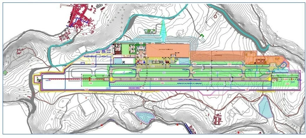 Tổng mặt bằng Cảng hàng không Thổ Chu thời kỳ 2021-2030. Tổng mặt bằng Cảng hàng không Thổ Chu thời kỳ 2021-2030.