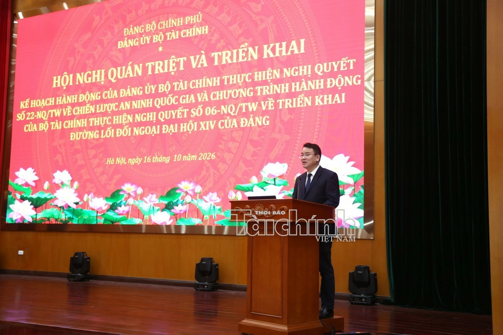 Đảng ủy Bộ Tài chính quán triệt, triển khai các nhiệm vụ trọng tâm về đối ngoại và an ninh quốc gia Đảng ủy Bộ Tài chính quán triệt, triển khai các nhiệm vụ trọng tâm về đối ngoại và an ninh quốc gia