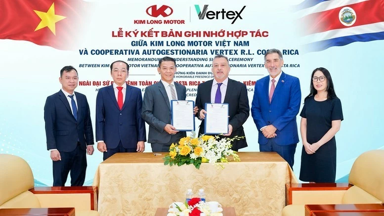 KIM LONG MOTOR hợp tác với đối tác Costa Rica, mở cơ hội đưa dòng xe Việt vào thị trường Trung Mỹ