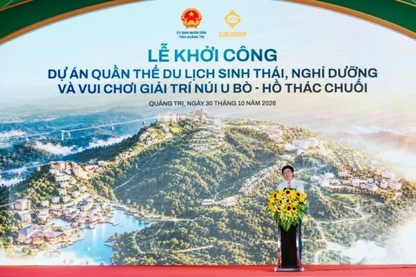 Quảng Trị: Khởi công quần thể du lịch sinh thái núi U Bò – hồ Thác Chuối với tổng vốn 16.234 tỷ đồng do Sun Group là chủ đầu tư Quảng Trị: Khởi công quần thể du lịch sinh thái núi U Bò – hồ Thác Chuối với tổng vốn 16.234 tỷ đồng do Sun Group là chủ đầu tư