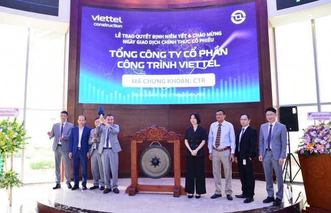 Cổ phiếu CTR tăng mạnh trong phiên chào sàn HOSE