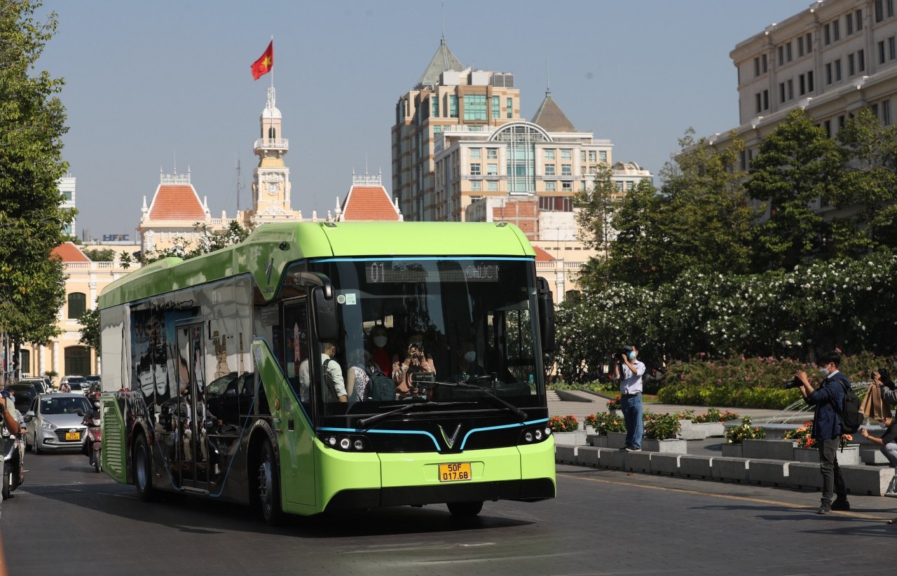 VinBus khai trương tuyến buýt điện đầu tiên tại TP. Hồ Chí Minh