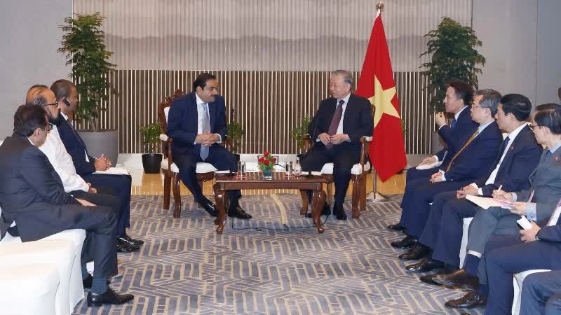 Tổng Bí thư, Chủ tịch nước Tô Lâm tiếp đại diện các tập đoàn, doanh nghiệp của Ấn Độ