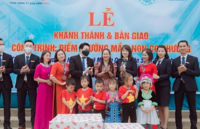 BIC bàn giao công trình điểm trường cho trẻ em vùng cao tại Sơn La