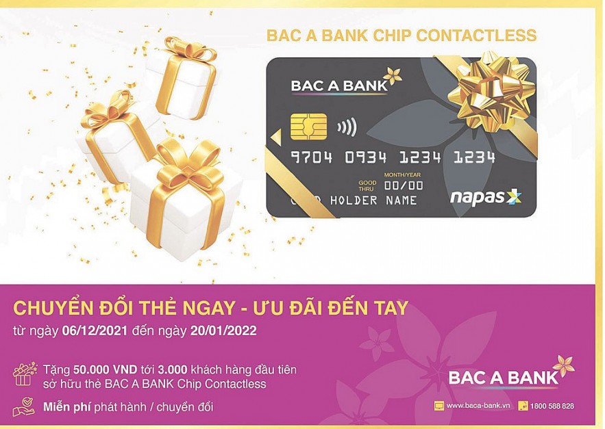 “Một chạm - vạn tính năng” cùng thẻ ghi nợ nội địa Bac A bank chip contactless