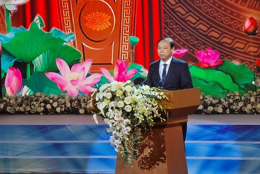 Ông Nguyễn Văn Thọ - Chủ tịch UBND Tỉnh Bà Rịa - Vũng Tàu phát biểu tại buổi lễ. Ảnh Đỗ Doãn