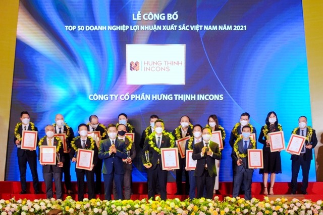 Hưng Thịnh Incons lọt Top 50 doanh nghiệp lợi nhuận xuất sắc Việt Nam năm 2021
