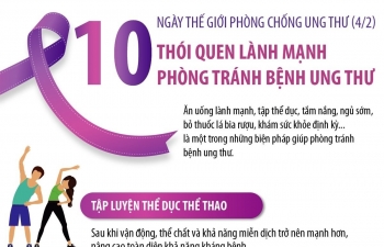 10 thói quen lành mạnh phòng tránh bệnh ung thư