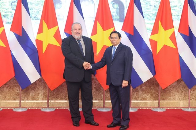 Chùm ảnh: Thủ tướng Phạm Minh Chính đón, hội đàm với Thủ tướng Cộng hòa Cuba - Ảnh 6.