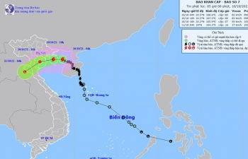 Bão số 7 và không khí lạnh khiến Bắc Bộ và Bắc Trung Bộ có mưa to đến rất to