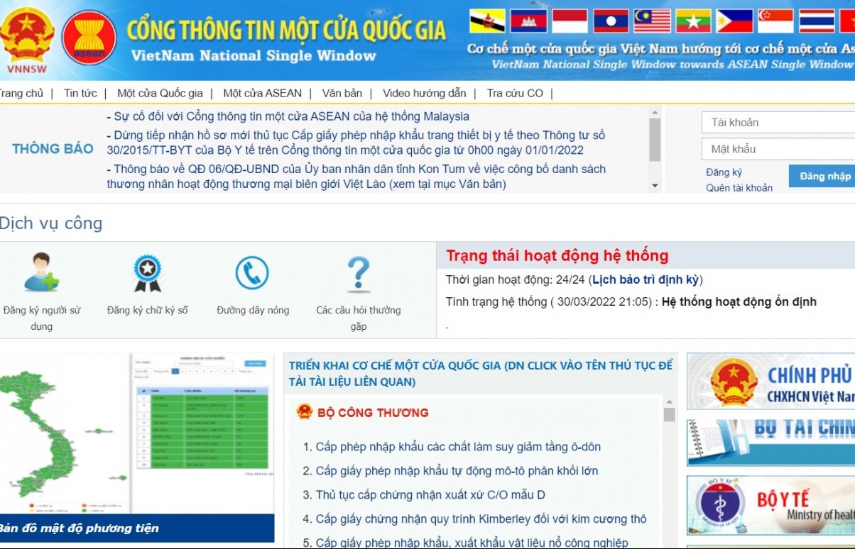 Dự tính các thông tin sẽ kết nối và chia sẻ theo Cơ chế một cửa quốc gia