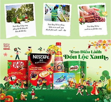 Cùng Nestlé Việt Nam “Trao điều lành, đón lộc xanh” trong mùa Tết 2022