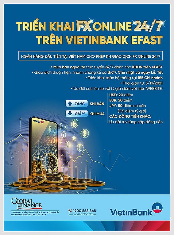 VietinBank - Ngân hàng đi đầu về cung cấp dịch vụ mua, bán ngoại tệ trực tuyến tại Việt Nam