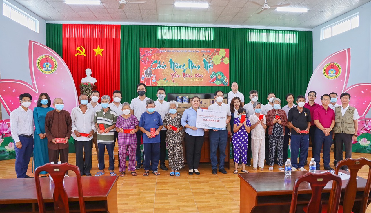Đoàn công tác thăm Trung tâm Nuôi dưỡng người già neo đơn tại xã An Ngãi, Long Điền, BR-VT.