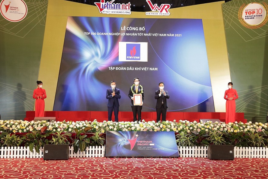 Vinh danh Petrovietnam-DN hàng đầu trong TOP 500 doanh nghiệp lợi nhuận tốt nhất Việt Nam 2021