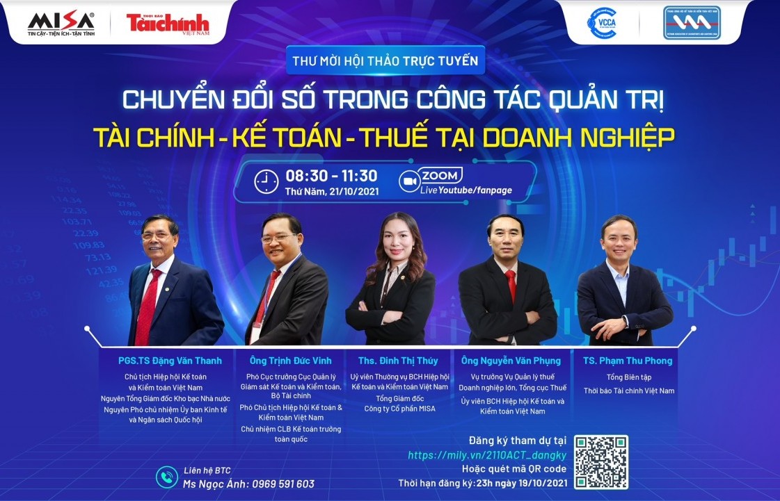 Hội thảo trực tuyến giải bài toán về chuyển đổi số quản trị tài chính, kế toán, thuế trong doanh nghiệp
