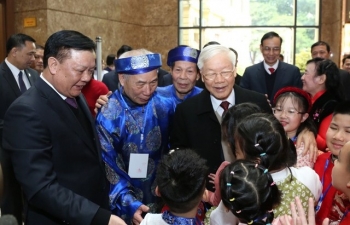 Tổng Bí thư Nguyễn Phú Trọng thăm, chúc Tết Đảng bộ, chính quyền và nhân dân Thủ đô