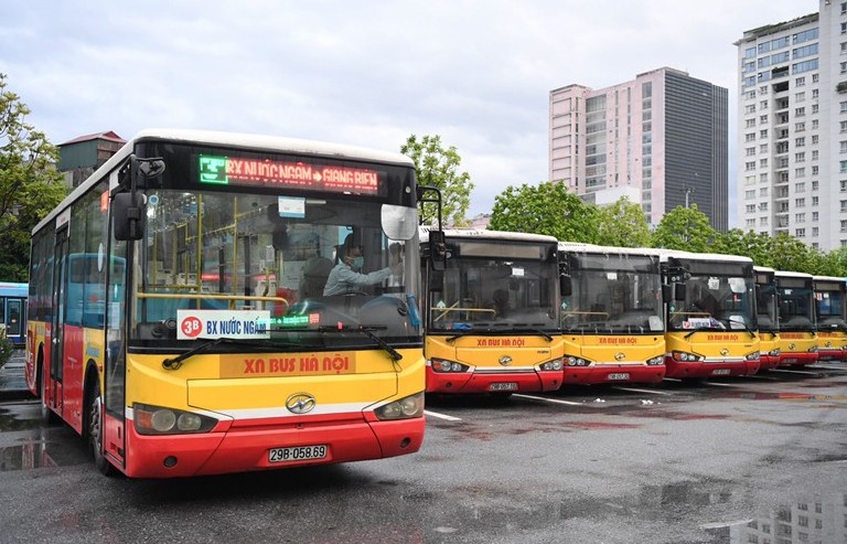Từ ngày 8/2: 118/121 tuyến buýt trợ giá của Hà Nội sẽ hoạt động 100% công suất