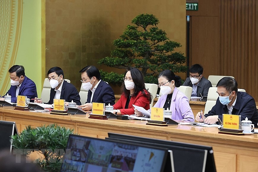 Hình ảnh Thủ tướng Phạm Minh Chính chủ trì phiên họp Ban Chỉ đạo quốc gia phòng, chống dịch