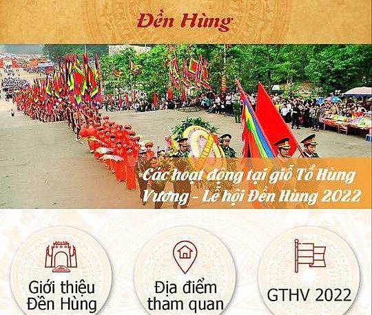 Mở ứng dụng du lịch thông minh trên điện thoại di động hỗ trợ du khách trong hành trình về với Lễ Giỗ tổ Hùng Vương