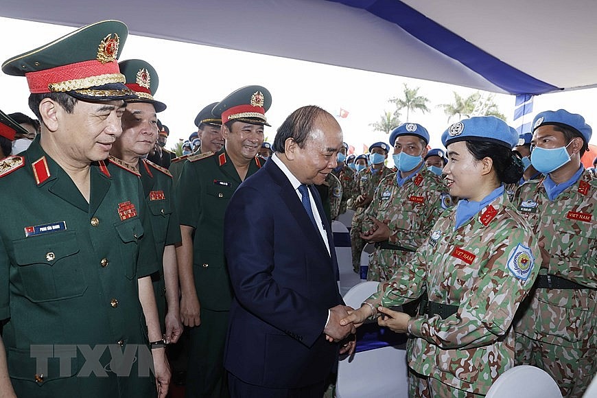 Chủ tịch nước dự lễ xuất quân các lực lượng tham gia gìn giữ hòa bình