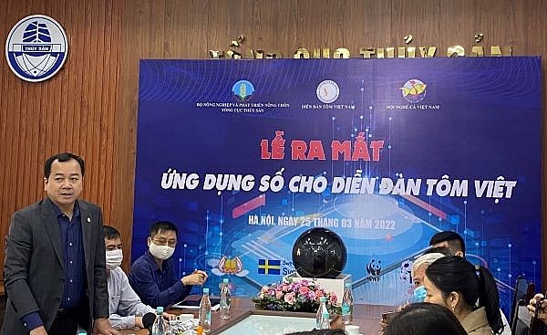 Lễ ra mắt ứng dụng số cho Diễn đàn Tôm trực tuyến tại Việt Nam