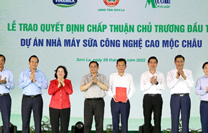 Thủ tướng Phạm Minh Chính dự lễ khởi công Dự án “Tổ hợp trang trại sinh thái, bò sữa công nghệ cao Mộc Châu"