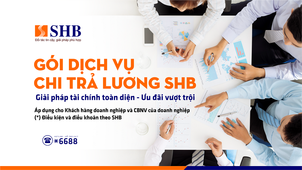 Doanh nghiệp được miễn phí chi lương trực tuyến trọn đời cùng gói dịch vụ chi trả lương của SHB