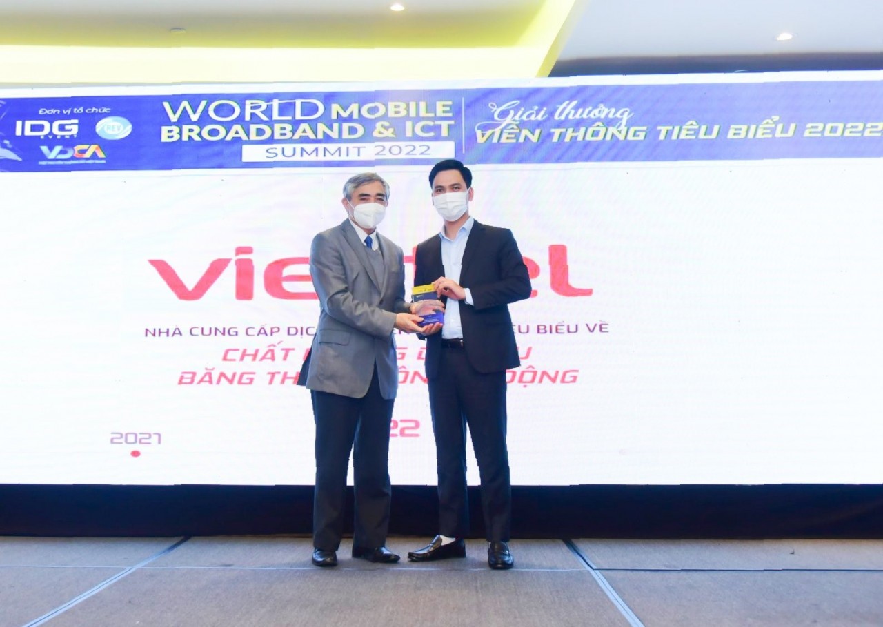 Viettel đạt giải thưởng Nhà cung cấp dịch vụ viễn thông tiêu biểu về chất lượng dịch vụ băng thông rộng di động