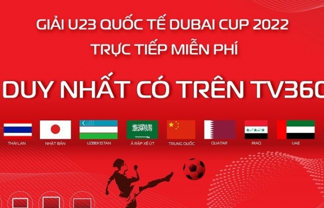 Viettel đã có bản quyền truyền hình U23 Dubai Cup
