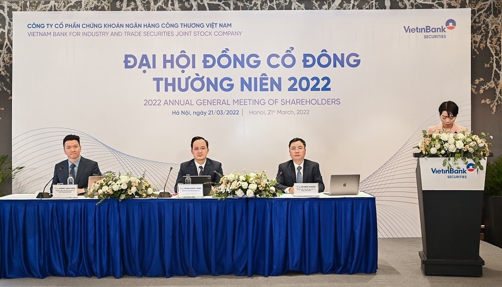 Đại hội cổ đông VietinbankSc thông qua mục tiêu lợi nhuận năm 2022 đạt 505 tỷ đồng