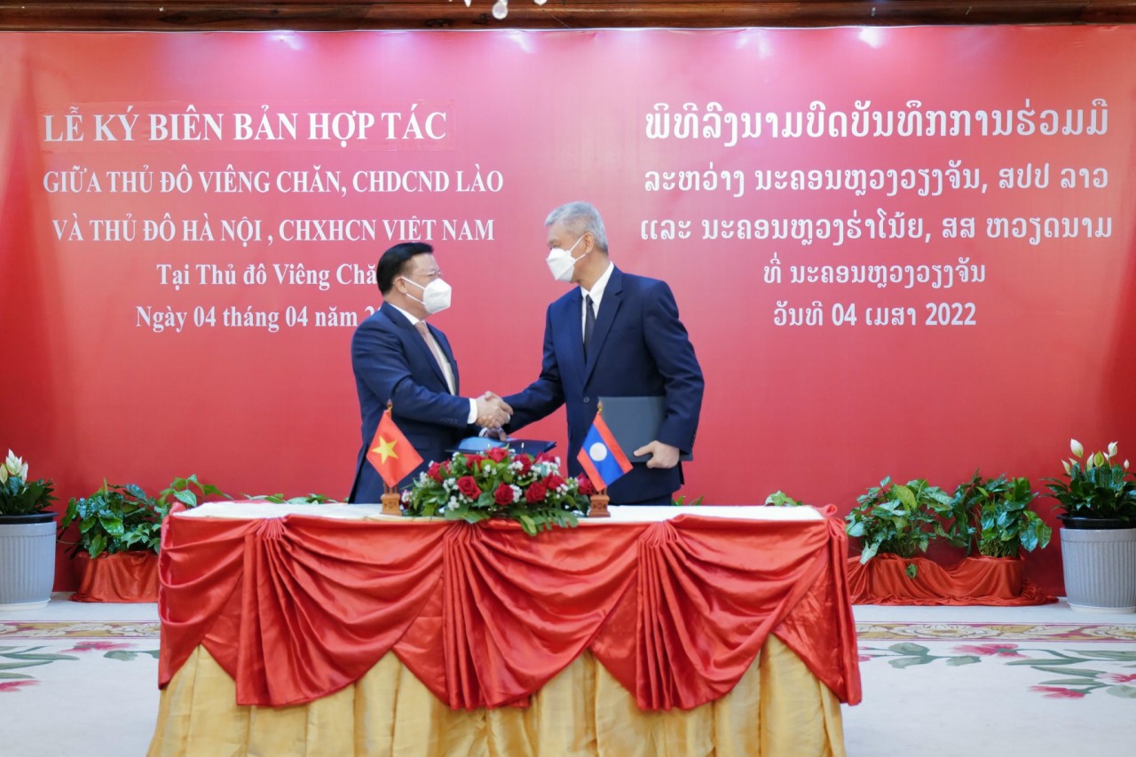 Đoàn đại biểu cấp cao thành phố Hà Nội kết thúc tốt đẹp chuyến thăm và làm việc tại Lào