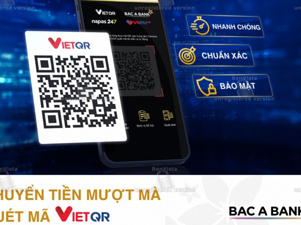 BAC A BANK triển khai tính năng chuyển tiền nhanh bằng mã VietQR trên ứng dụng Mobile Banking
