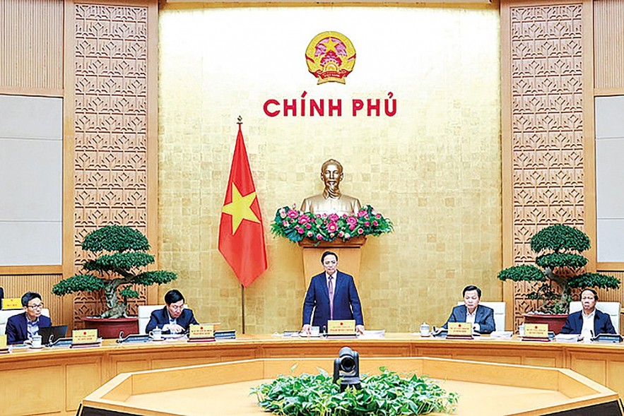Thủ tướng Chính phủ Phạm Minh Chính chủ trì phiên họp Chính phủ thường kỳ tháng 3, ngày 4/4/2022. 