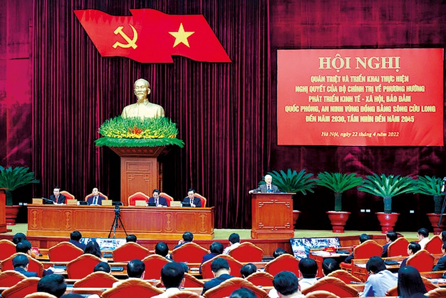 Hội nghị của Bộ Chính trị về Vùng Đồng bằng sông Cửu Long, ngày 22/4/2022.  