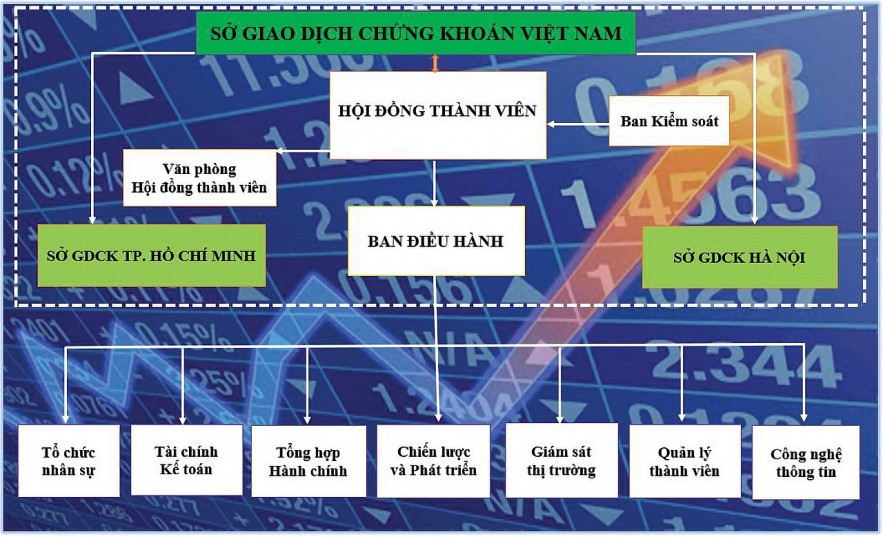 Mô hình tổ chức hoạt động của Sở Giao dịch chứng khoán Việt Nam.