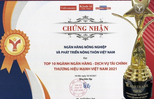 agribank top10 thuong hieu manh viet nam linh vuc tai chinh ngan hang nam 2021