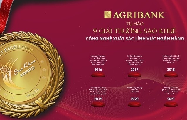 agribank dat 9 giai thuong sao khue trong hanh trinh chuyen doi so