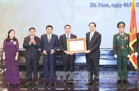 Chủ tịch nước dự lễ kỷ niệm 20 năm tái lập tỉnh Hà Nam